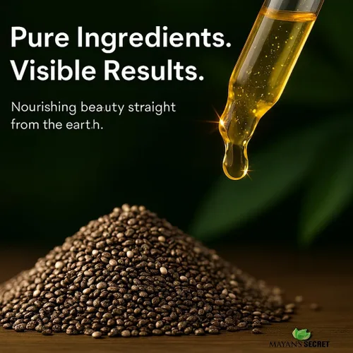 Vista 7 de Mayan's Secret Aceite de semilla de chía, certificado orgánico virgen por USDA, 100% puro y natural, virgen prensado en frío, sin refinar en botella