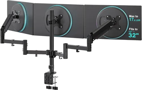 Vista 14 de WALI Soporte para 4 Monitores para Ultraanchos de hasta 49 pulgadas en el Soporte Superior y Pantallas de 27 pulgadas en los Soportes Inferiores