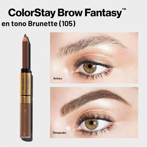 Vista 5 de Revlon Lápiz y gel delineador de cejas por ColorStay, café