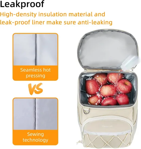 Vista 3 de Backpack Cooler 42 Cans Insulated Leak Proof, Soft Lightweight Lunch Multifunctional Cooler Backpack Insulated Waterproof for Women Men