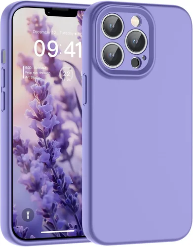 Vista 96 de SUPFINE - Funda diseñada para iPhone 12, silicona líquida premium con [forro de microfibra suave antiarañazos][protección de cámara mejorada], funda