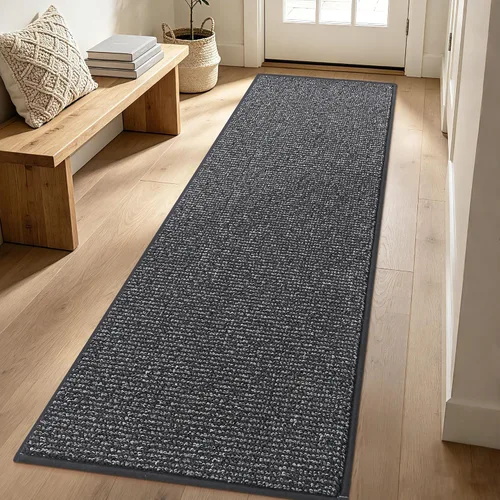 Vista 24 de BEQHAUSE Alfombra de Entrada de 20"x32" Tapete Interior para Puerta Antideslizante Lavable, Alfombras de Pasillo Absorbentes y Resistentes a Manchas