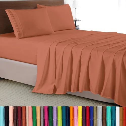 Vista 81 de Elegant Comfort - Juego de sábanas de lujo de 4 piezas - Ropa de cama de lujo de 1500 hilos, calidad de hotel prémium, microfibra, resistente a