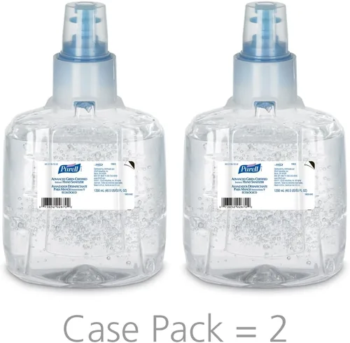Vista 3 de Gojo PURELL 1903-02 LTX - Desinfectante de manos certificado verde avanzado (40.6 fl oz), paquete de 2