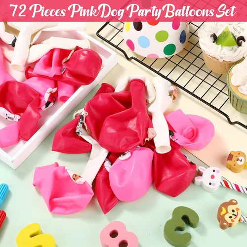 Vista 3 de Threan 36 globos para cachorros, globos para perros de 12 pulgadas, decoraciones de cumpleaños, suministros de fiesta temática de perros