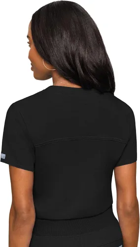 Vista 2 de Med Couture Touch - Camiseta médica con bolsillo en el pecho para mujer