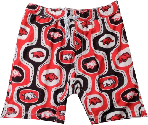 Vista 3 de Wes and Willy Pantalones cortos de natación con tecnología retro para hombre, para fanáticos de los deportes universitarios