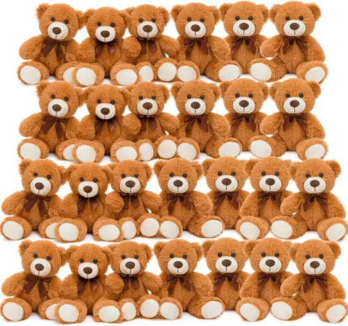 Vista 13 de MorisMos 10 Osos de Peluche a Granel para Baby Shower, Osos de Peluche Lindos de 14 Pulgadas Animales de Peluche de Felpa, Pequeños Osos de Peluche