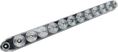 Vista 2 de 15" Luz trasera roja transparente multifunción, marcador de alto y giro, barra LED para camiones, impermeable, fabricada en EE.UU
