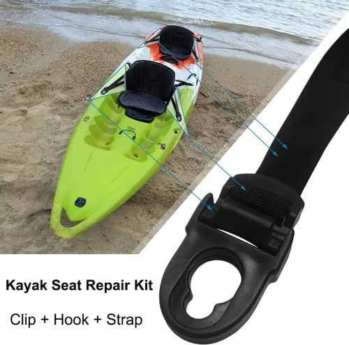 Vista 3 de Popbee Kayak Seat Repair Kit Clips & Hooks Compatible with Lifetime Emotion Seat Contain Seat Clips and Hooks Fits (8 Pack)