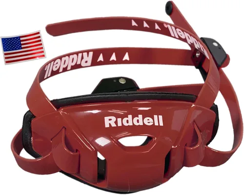 Vista 12 de Riddell SpeedFlex Hard Cup Cam-Loc Chinstrap + calcomanía para casco de la bandera de Estados Unidos