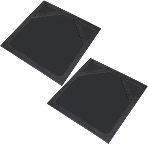 Vista 3 de Guardabarros de 24" x 24" negros para camión semirremolque y remolque, de goma resistente - 1 par
