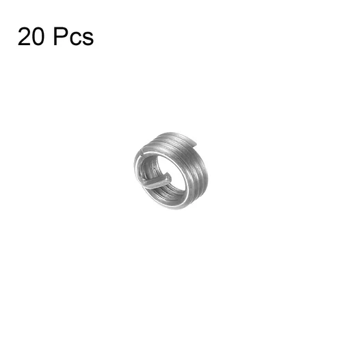 Vista 3 de HARFINGTON 20pcs Insertos de rosca de alambre M3 x 0.5 1D 304 Acero inoxidable helicoidal alambre en espiral roscado manga