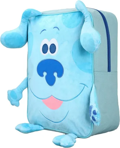 Vista 3 de Blues Clues - Mochila de felpa azul para niños pequeños Azul Patchwork