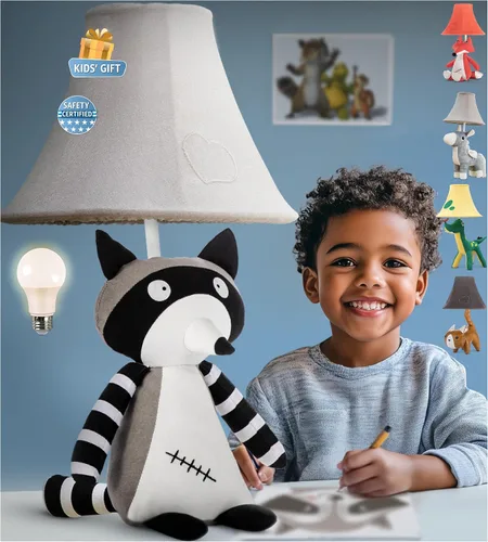 Vista 15 de Lámpara infantil de dinosaurio para dormitorio de niños, 27 pulgadas, lámpara de niños para habitación de niños, bonitos regalos de Navidad, regalos