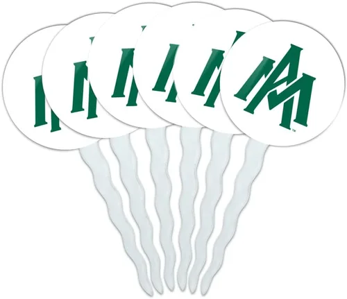 Vista 166 de Abilene Christian - Juego de 6 palillos para cupcakes con logotipo secundario
