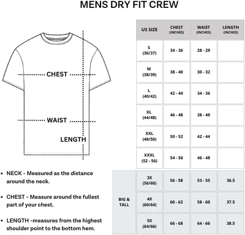 Vista 6 de Paquete de 5unidades camiseta deportiva Dry-Fit para hombre que disipa la humedad, de cuello redondo