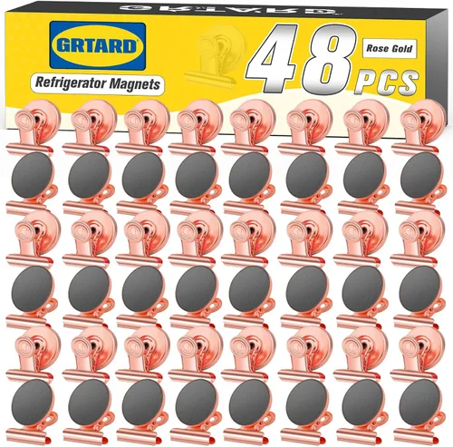 Vista 37 de Grtard Paquete de 6 clips magnéticos resistentes, clips magnéticos para refrigerador, imanes de refrigerador, clip magnético fuerte, imanes sin Negro