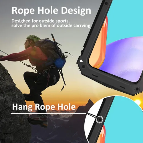 Vista 8 de Simicoo Compatible con Samsung A52 4G Funda de silicona híbrida militar a prueba de golpes, resistente, protector de pantalla integrado, cubierta