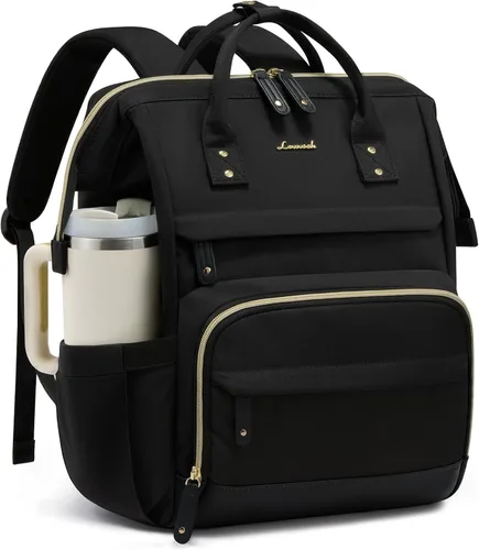 Vista 39 de LOVEVOOK Mochila para laptop para mujer, mochila de trabajo de 15.6 pulgadas con gran capacidad, bolsa de enfermera impermeable, mochila
