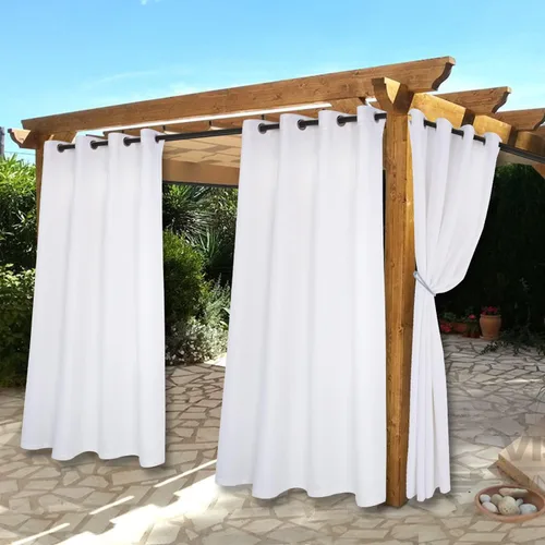 Vista 19 de BONZER Cortinas impermeables para interiores y exteriores para patio - Aislamiento térmico, cortinas opacas con ojales de bloqueo solar