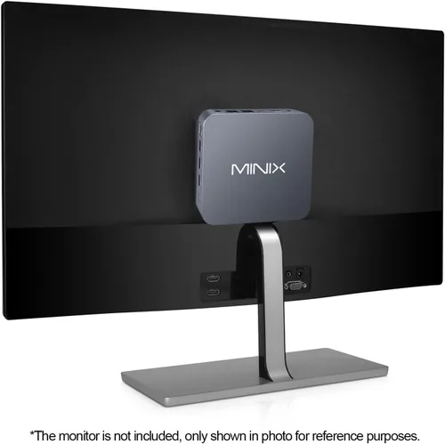 Vista 6 de MINIX Mini computadora NEO J51-C8, 8GB/256GB PCIe NVMe SSD Mini PC de aluminio [Wi-Fi6/Dual 2.5GB LAN/USB-C (datos/pantalla/12V DC)/pantalla