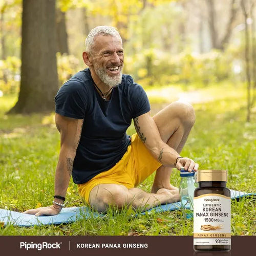 Vista 6 de Piping Rock Suplemento coreano de ginseng Panax 1500 mg 90 cápsulas Fórmula sin OMG y sin gluten