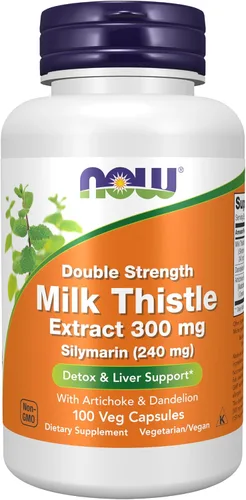 Vista 10 de Suplementos NOW Foods, Extracto de Cardo de Leche de Silimarina 300 mg con Alcachofa y Diente de León, Doble Fuerza, Ayuda a la Función Hepática*