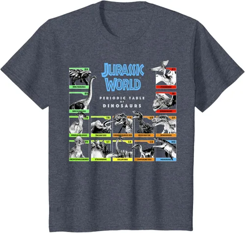 Vista 19 de Jurassic World Camiseta Periodic Table of Dinosaurs, Negro, S