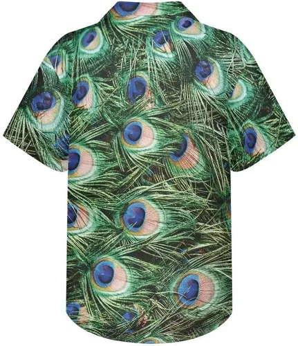 Vista 3 de Camisas hawaianas para hombre, manga corta, ajuste regular, diseño clásico de verano