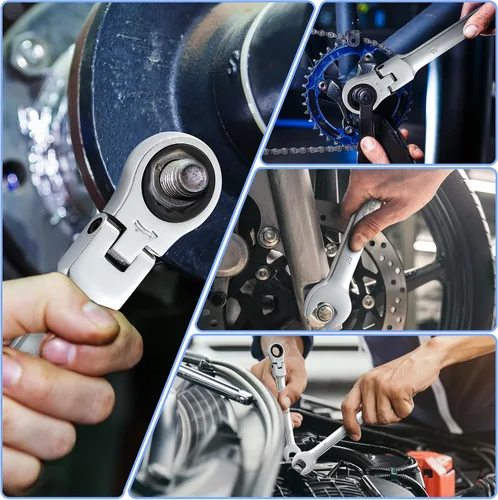 Vista 7 de Prostormer Juego de llaves de trinquete métricas de cabeza flexible de 14 piezas