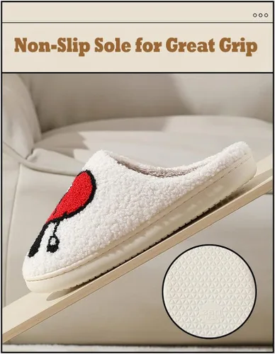Vista 4 de Bad Love Bunny Pantuflas para mujer y hombre, lindas pantuflas de dibujos animados para parejas, pantuflas de felpa de moda para interiores y hogar