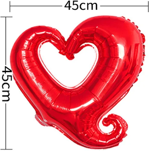 Vista 3 de Soochat Globos de corazón rojo, globo de helio de Mylar en forma de corazón para decoración de San Valentín, boda, fiesta, 10