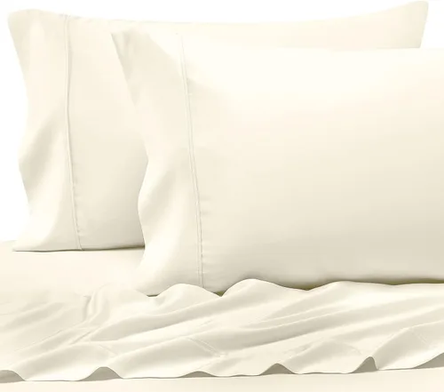 Vista 63 de Juego de 2 fundas de almohada de 100 % algodón puro, tamaño King, color plateado, lujosas fundas de almohada de algodón de fibra larga de 400 hilos