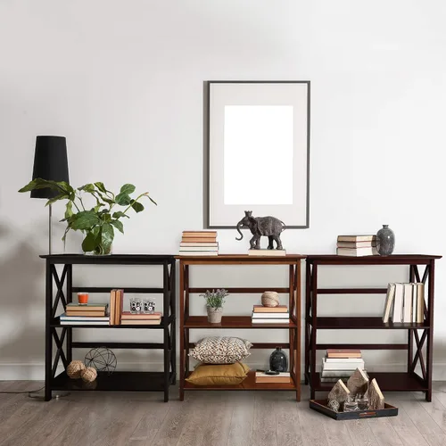 Vista 7 de Estantería con forma de escalera Casual Home Espresso