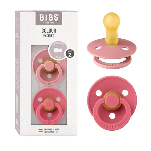 Vista 18 de BIBS - Paquete de 2 chupetes para bebés, goma natural libre de bisfenol A, hechos en Dinamarca, colección Colour, para bebés de 18+ meses, azul bebé