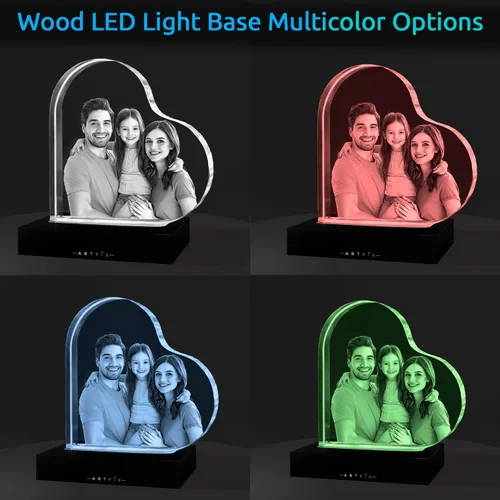 Vista 4 de ArtPix 3D Foto de cristal, regalos personalizados para mujeres, hombres, esposa, marido, mamá, grandes regalos personalizados con tu propia foto