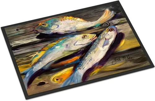 Vista 91 de Caroline's Treasures JMK1017JMAT - Tapete de caza de rana garza azul, 24 x 36 pulgadas, tapete para puerta delantera, interior y exterior