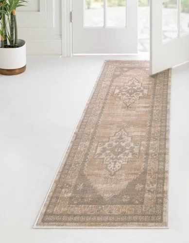 Vista 30 de Unique Loom Whitney Collection - Alfombra rectangular de 2 pies 2 pulgadas x 3 pies 1 pulgadas, color azul francés/beige)