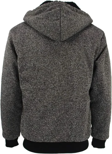 Vista 2 de Sudadera Yasumond con capucha para hombre, con cremallera completa, forro polar, sudadera de lana pesada, talla grande