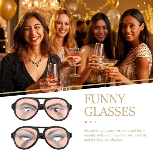 Vista 8 de OULII Gafas divertidas de broma masculina y femenina para fiesta de Halloween, accesorios de 2