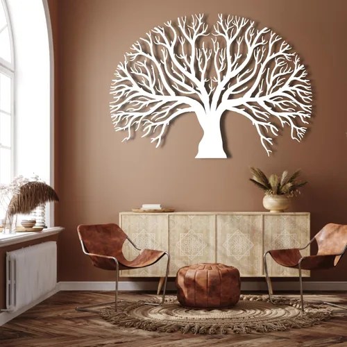 Vista 7 de Decoración de pared de metal, arte de pared de metal, arte de pared del árbol de la vida, decoración de pared de árbol genealógico, decoración