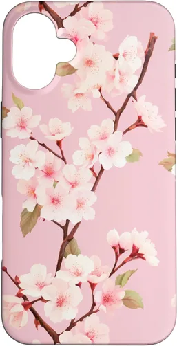 Vista 23 de Japanese Cherry Blossom Floral Flower Pattern Pastel Pink Case for iPhone 17