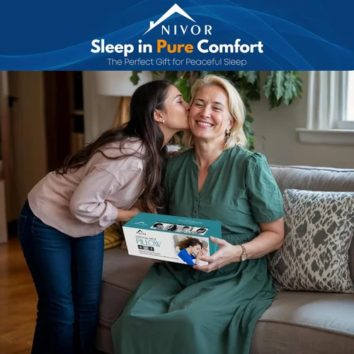 Vista 8 de Almohada cervical para dormir, almohada para dormir de lado para aliviar el dolor de cuello, almohadas de espuma viscoelástica, altura ajustable