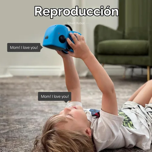 Vista 2 de GILOBABY - Robot inteligente, control táctil y de voz juguete interactivo para niños de 3 a 5 años Interactive & Smart, Touch & Voice Control Azul
