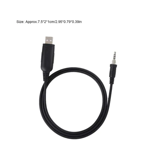 Vista 5 de Cable adaptador de programación USB de radio, cable USB programación para o YAESU Vertex VX-6 VX-6E VX-6R VX-7E VX-7R Walkie Talkie