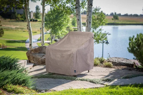 Vista 7 de Modern Leisure Garrison - Funda giratoria para silla de patio, tela resistente a la intemperie, protección de muebles de exterior, perfecta