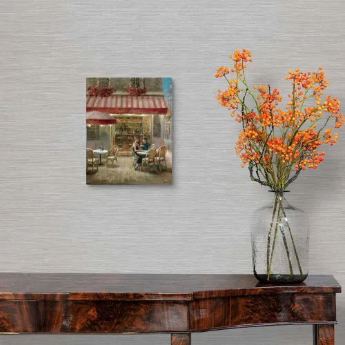 Vista 4 de CANVAS ON DEMAND Lienzo decorativo para pared de Paris Cafe II por Danhui Nai, contemporáneo, figurativo, tradicional, decoración del hogar