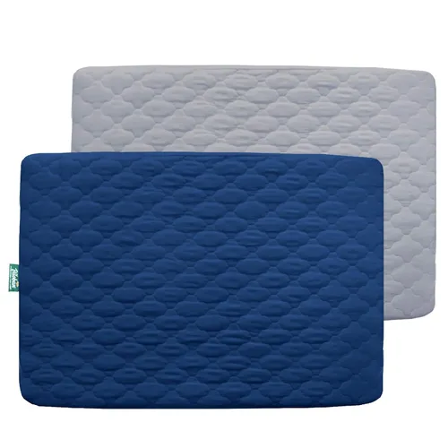Vista 9 de Sábana impermeable para Pack 'n Play acolchada, protector de sábana de 39 x 27 pulgadas, compatible con colchones para bebés plegables y cunas