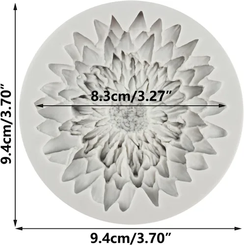 Vista 10 de Moldes de silicona de flores de crisantemo para decoración de tartas, decoración de cupcakes, chocolate, goma de mascar, arcilla polimérica